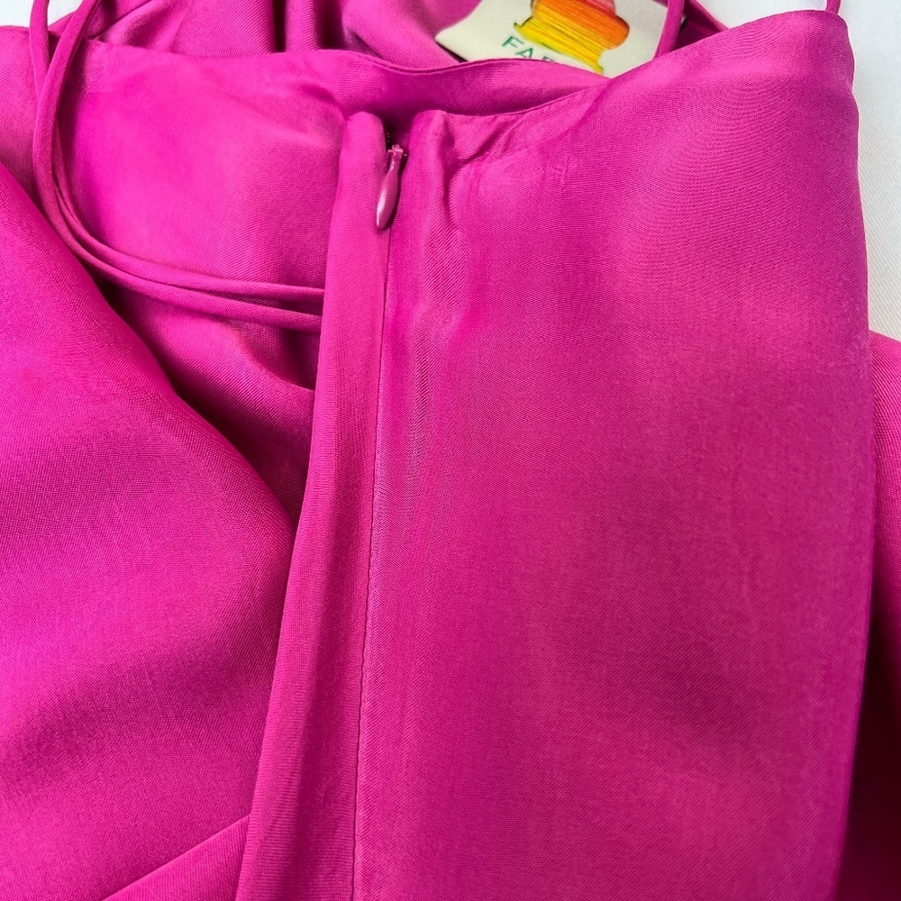 FARM Rio Satin Midi Skirt with Tassel Waist Tie - Picture 13 of 13